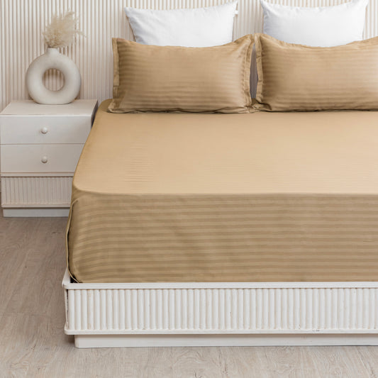 Breton Nap - Taupe Satin BedsheetBreton Nap - Taupe Satin Bedsheet