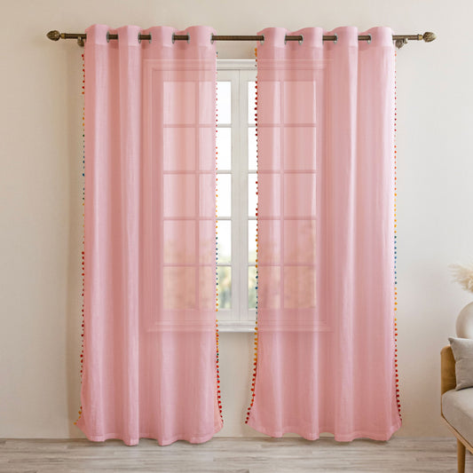 Handpicked Aether - CurtainPink | Eyelet curtains
