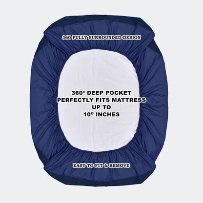 Fort - Mattress Protector Navy Blue bed cover
