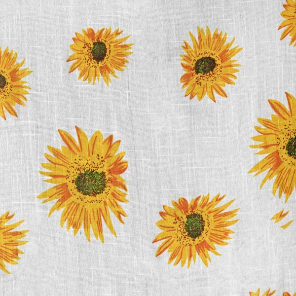 Imprimer Blooming Sunflowers - Eyelet Curtain