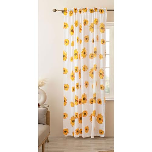 Imprimer Blooming Sunflowers - Rod Pocket Curtain