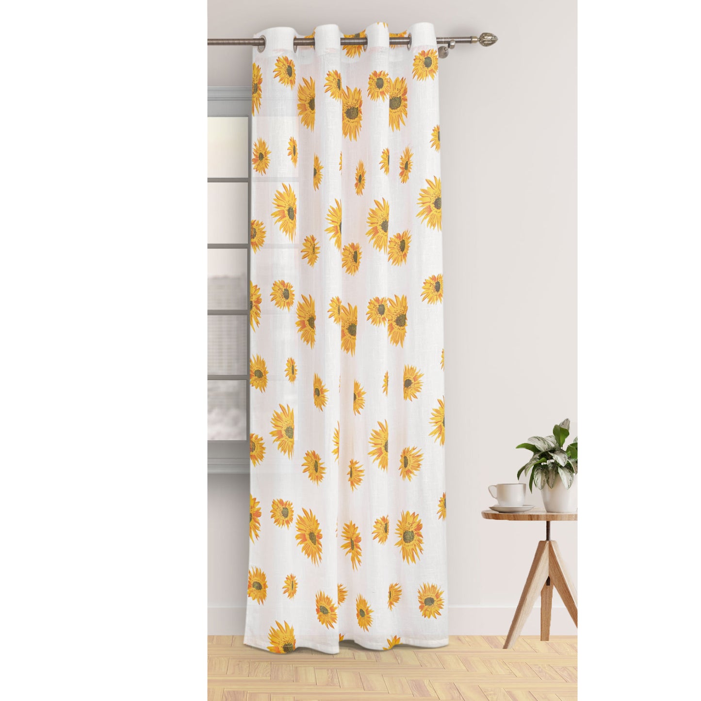 Imprimer Blooming Sunflowers - Eyelet Curtain