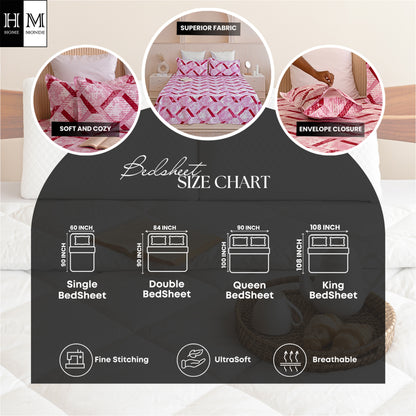 Imprimer Skyline ZigZag - Bedsheet Baby Pink bedsheet