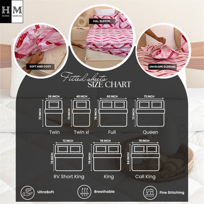 Imprimer Ruby ZigZag - Fitted Sheet Fitted