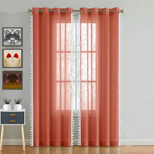Handpicked Breeze - CurtainMaroon curtains