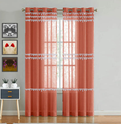 Handpicked Dazzle - Curtain Maroon curtains