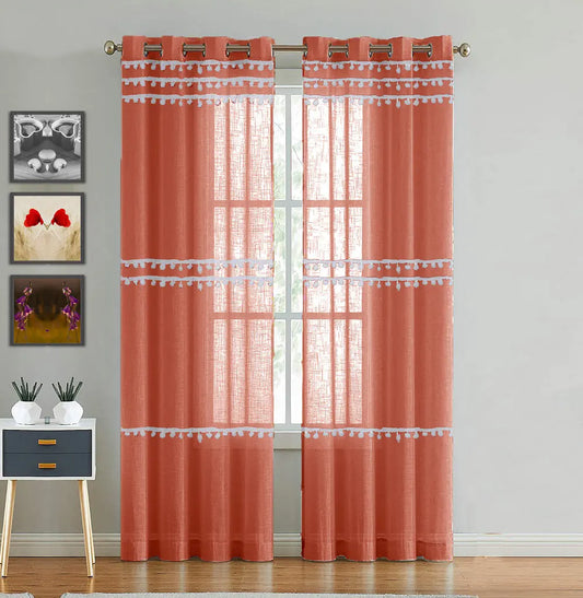 Handpicked Dazzle - CurtainMaroon curtains