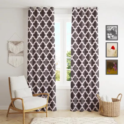Imprimer Quatrefoil – Curtain Grey curtains