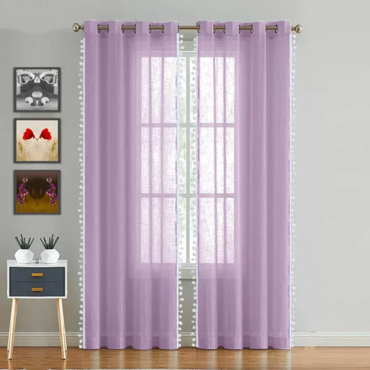 Handpicked Breeze - CurtainPurple curtains