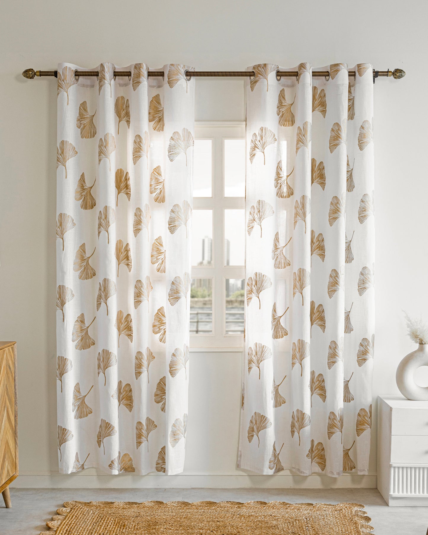 Imprimer Angular Bloom - Eyelet Curtains