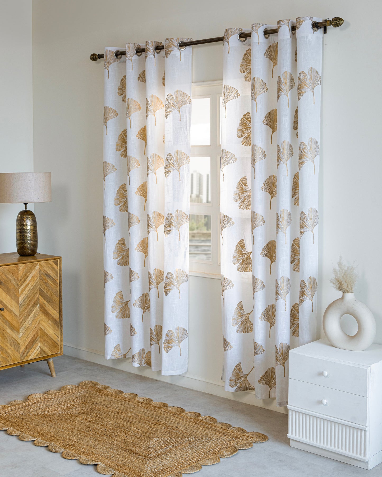 Imprimer Angular Bloom - Eyelet Curtains