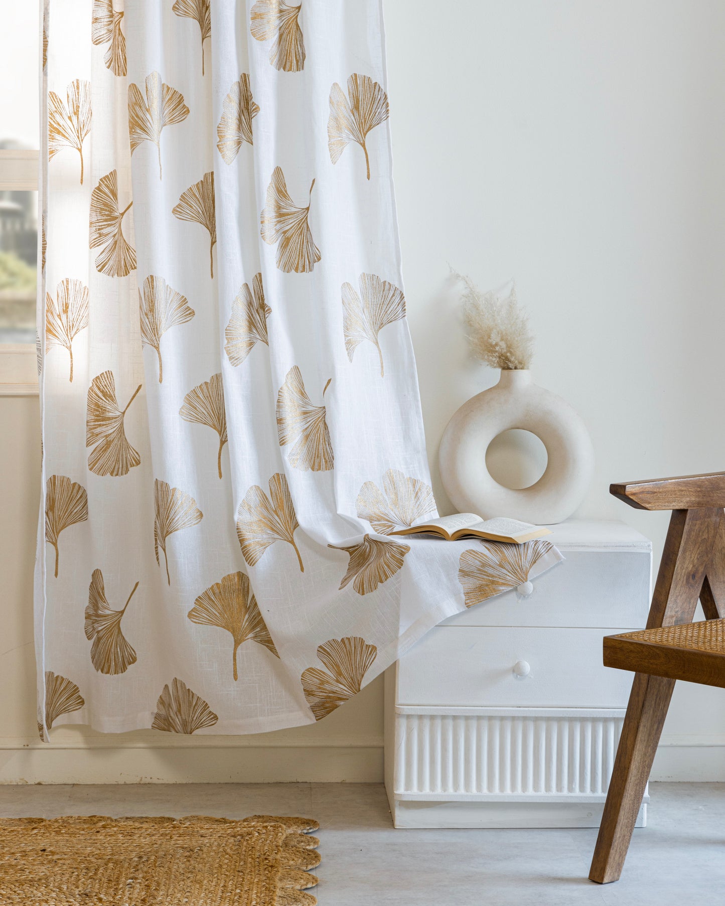 Imprimer Angular Bloom - Eyelet Curtains