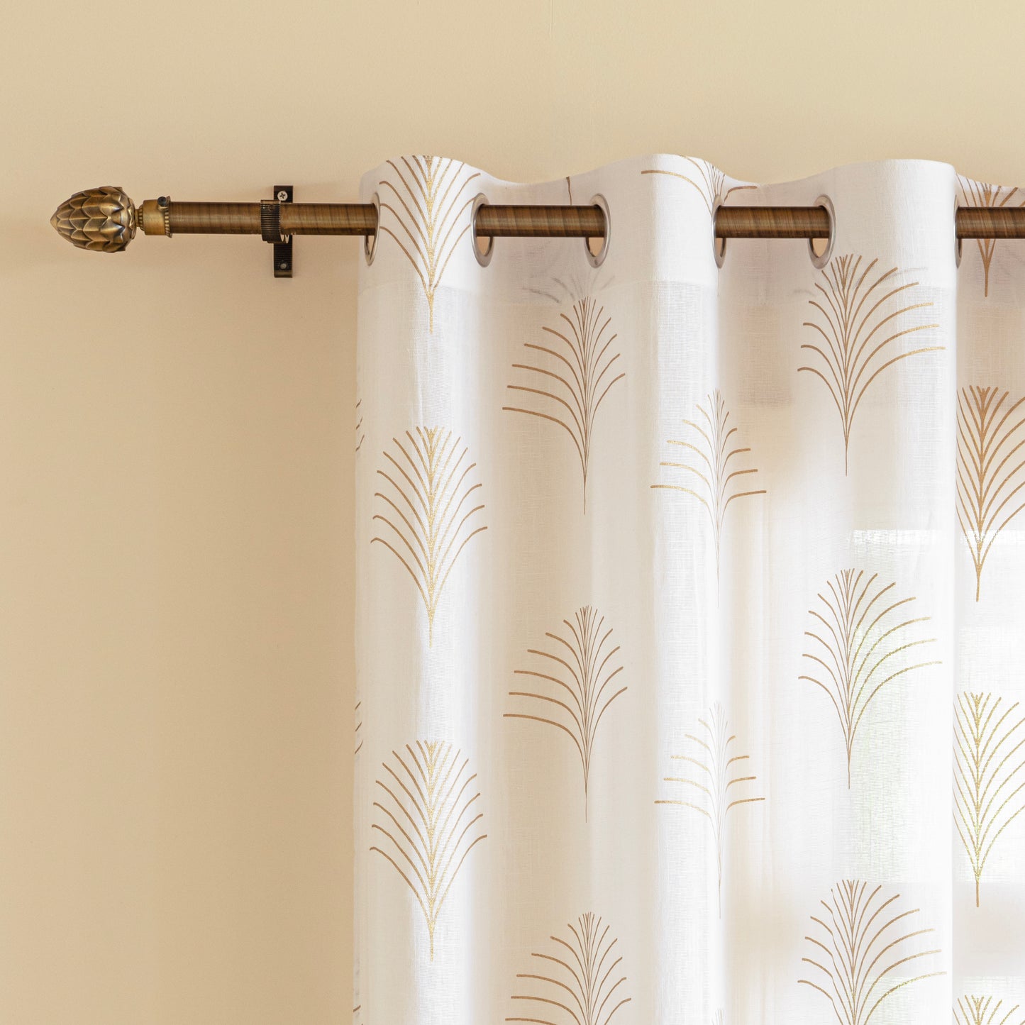 Imprimer Palmetto Plume - Eyelet Curtains