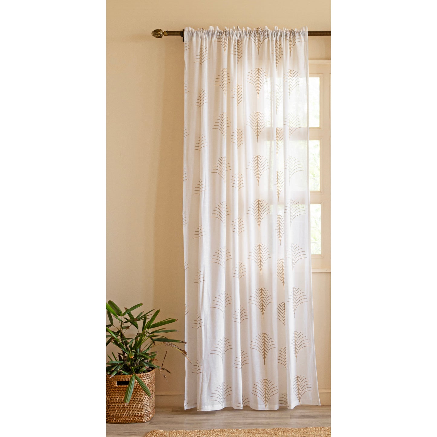 Imprimer Palmetto Plume - Rod Pocket Curtains