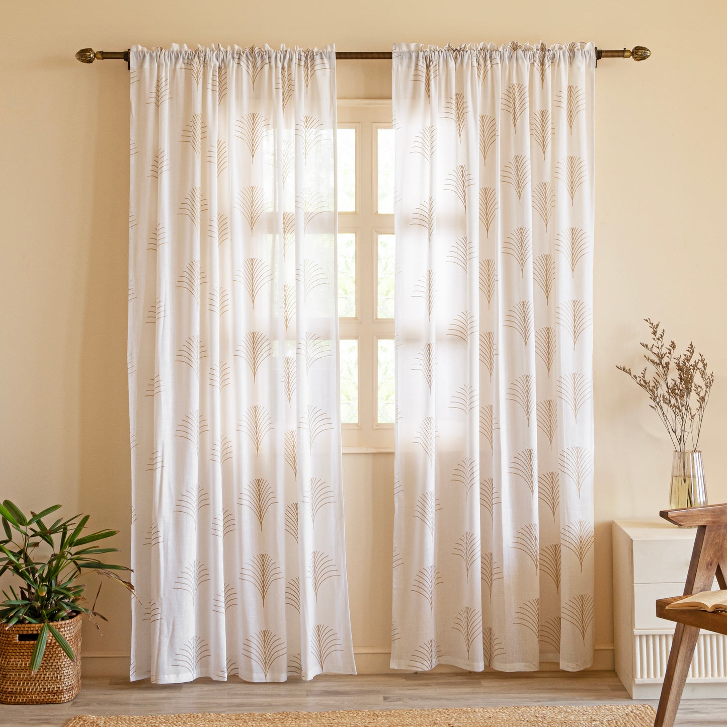 Imprimer Palmetto Plume - Rod Pocket Curtains