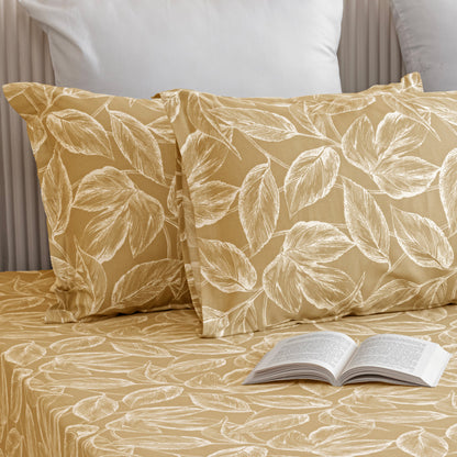 Golden pillow cover