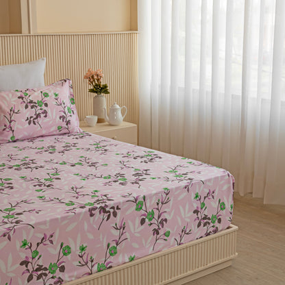 Imprimer floral dove - Fitted Sheet Fitted