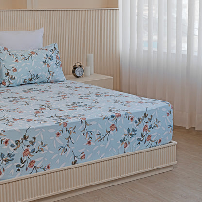 Imprimer floral dove - Fitted Sheet Fitted