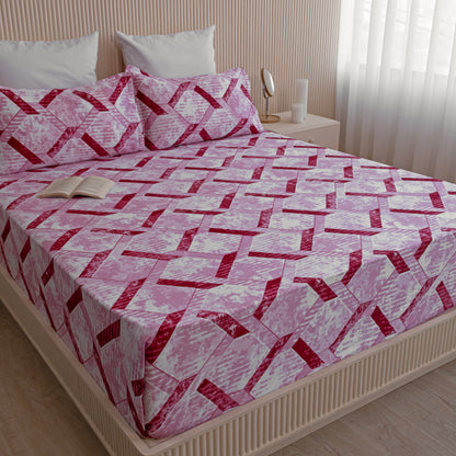 Imprimer Skyline ZigZag - Bedsheet Baby Pink bedsheet