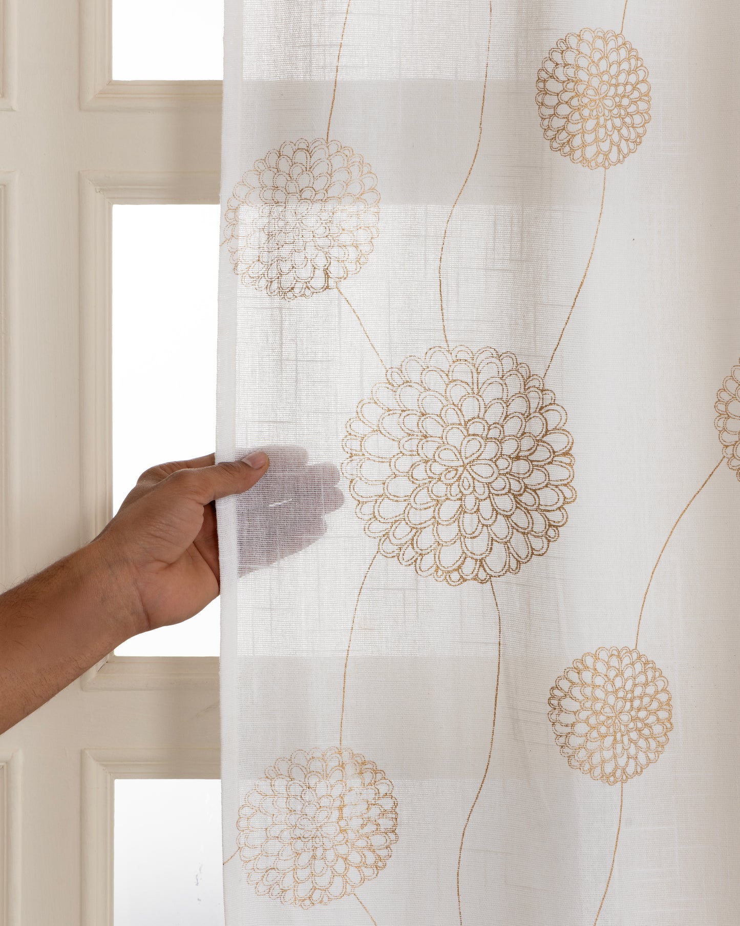 Gold Dandelions - Rod Pocket Curtains