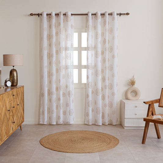 Gold Dandelions - Eyelet CurtainsGold Dandelions - Eyelet Curtains