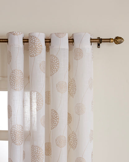 Gold Dandelions - Eyelet Curtains Gold Dandelions - Eyelet Curtains