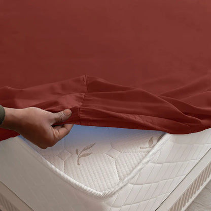 Fort Sublime - Fitted Sheet Maroon bedsheet