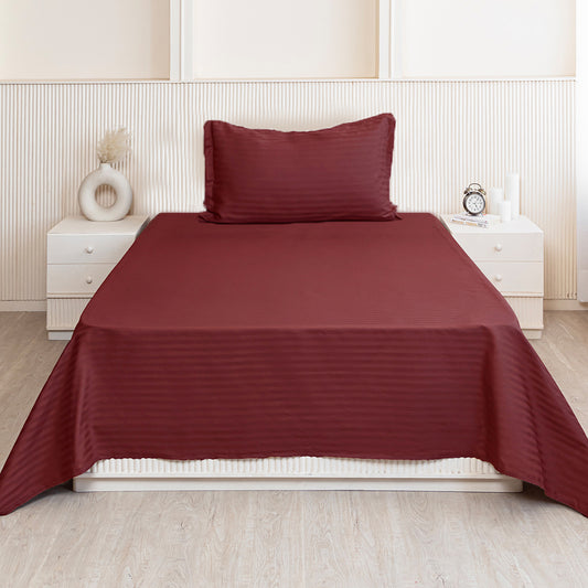 Breton Nap - Maroon Satin BedsheetBedsheet