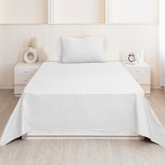 Breton Nap - White Satin BedsheetBedsheet