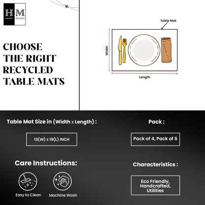 Earthology - Recycled Table Mats Recycled