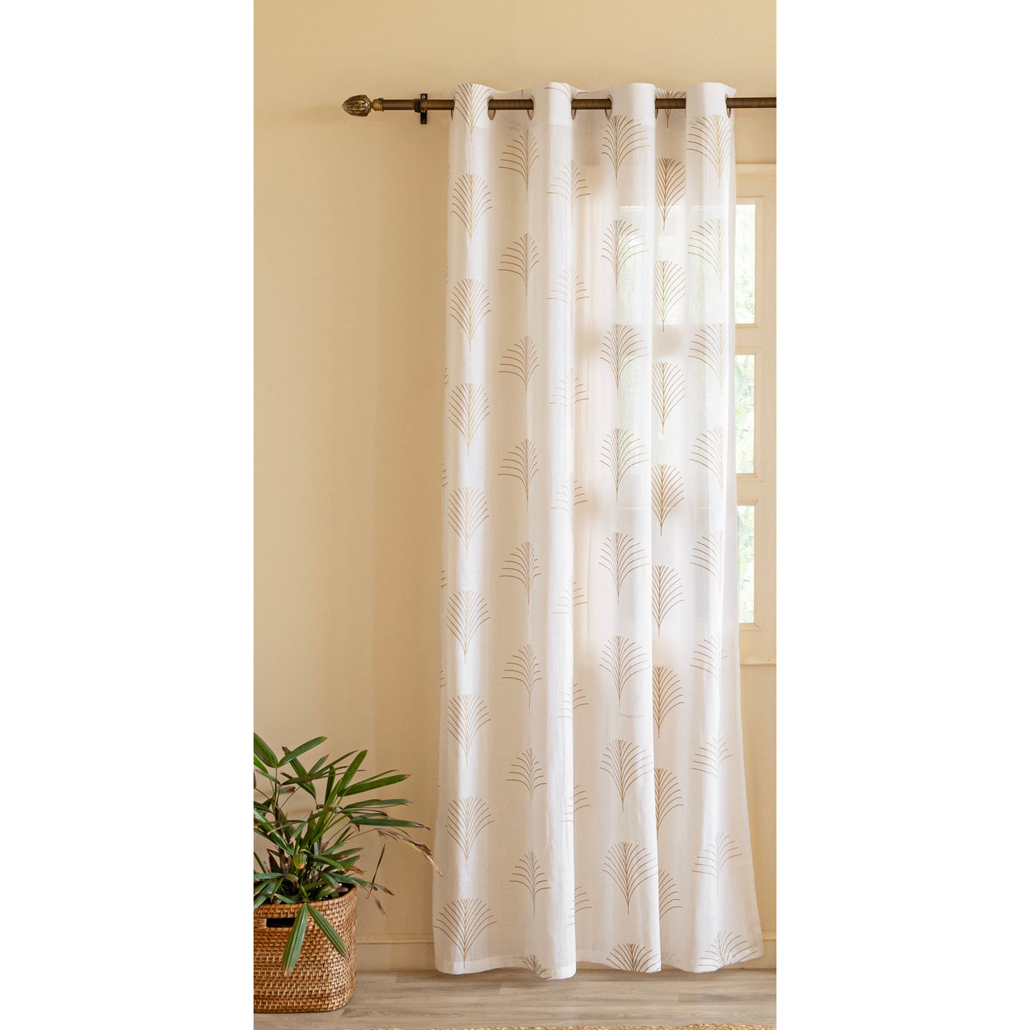 Imprimer Palmetto Plume - Eyelet Curtains